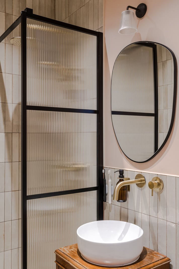 Contemporary Design in a Victorian Ground Floor Apartment 16 small bathroom sink