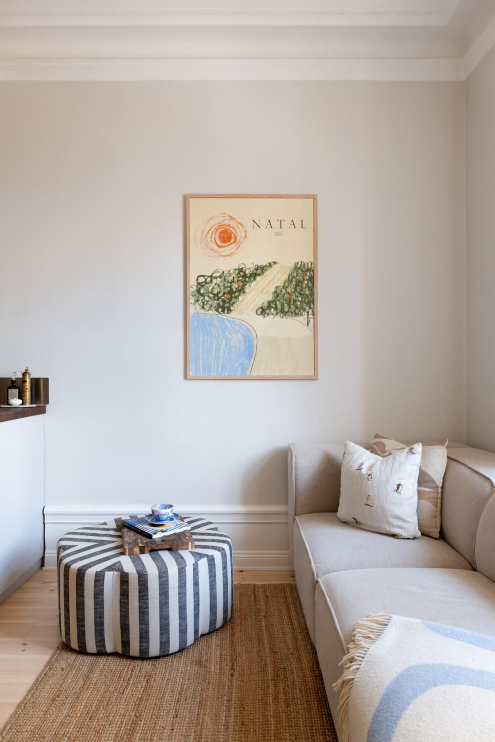 A Small Apartment Decorated in a Light Gray & White Color Palette 3 small light living living room