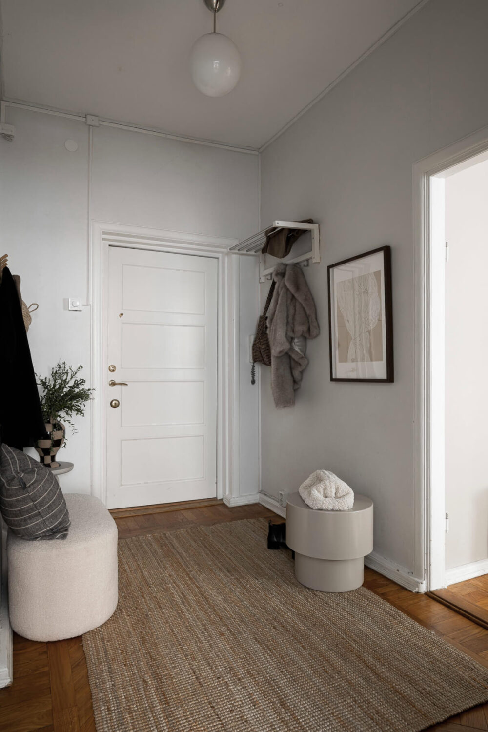 A Light Swedish Studio in an Early 20th Century Building 21 spacious hall large rug