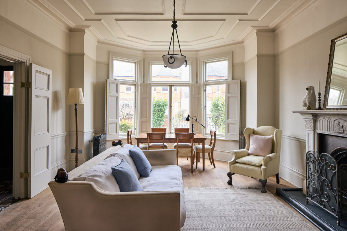 Grand Proportions and Period Details in a Victorian Villa 1 spacious neutral living room large bay window fireplace