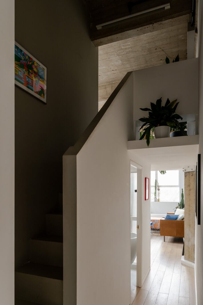 A Plant-Filled Loft Apartment in a Former Clothing Factory 19 staircase