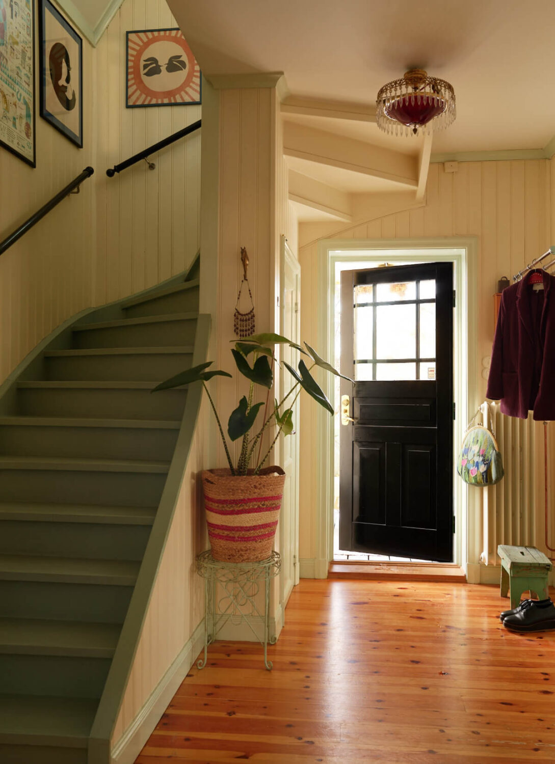 Colorful Interiors in a Wonderful Early 20th Century Swedish Villa 29 staircase