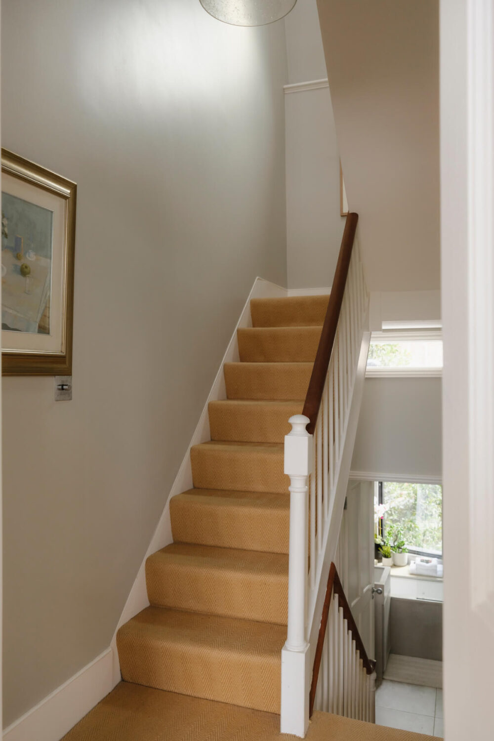Five-Meter Glazed Garden Doors in an Expanded London Home 25 staircase light gray walls
