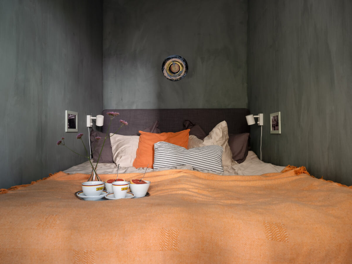 A Charming One-Bedroom Apartment in a 1920s Building 21 tiny dark gray bedroom