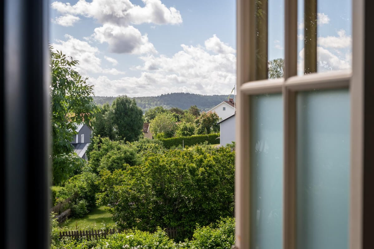 A Beautiful Historic Swedish Country House with Wallpapers 36 view from first floor window