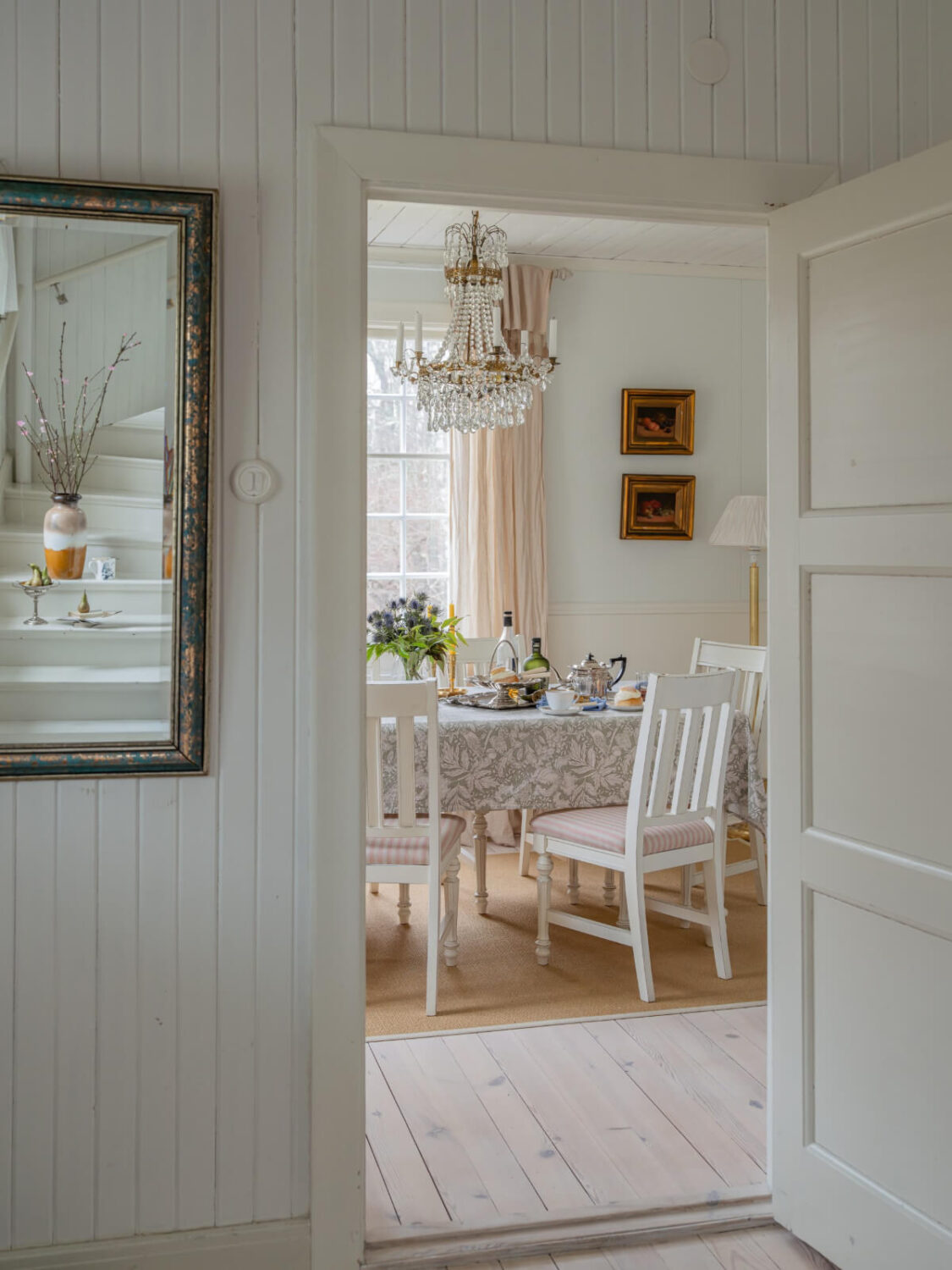 A Romantic Countryside Villa North of Stockholm 5 view into dining room
