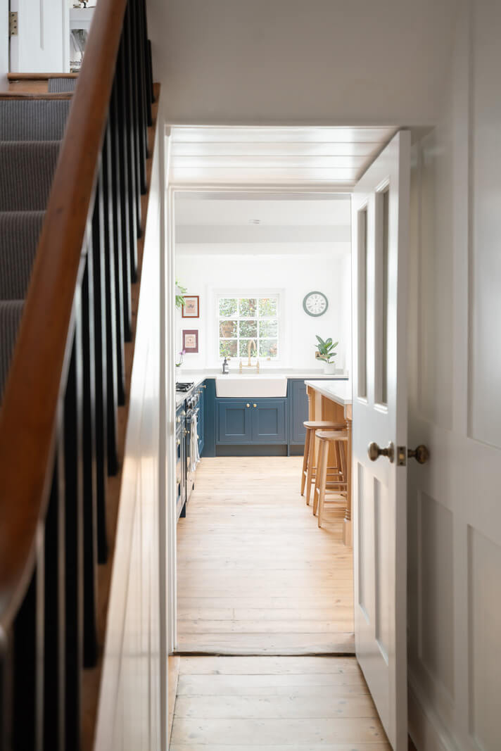 A Renovated Georgian House with an Extended Kitchen 5 view into kitchen