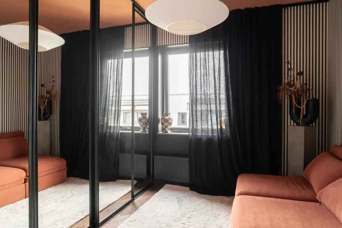 A Top Floor Swedish Apartment with a Huge Balcony 18 wardrobe room