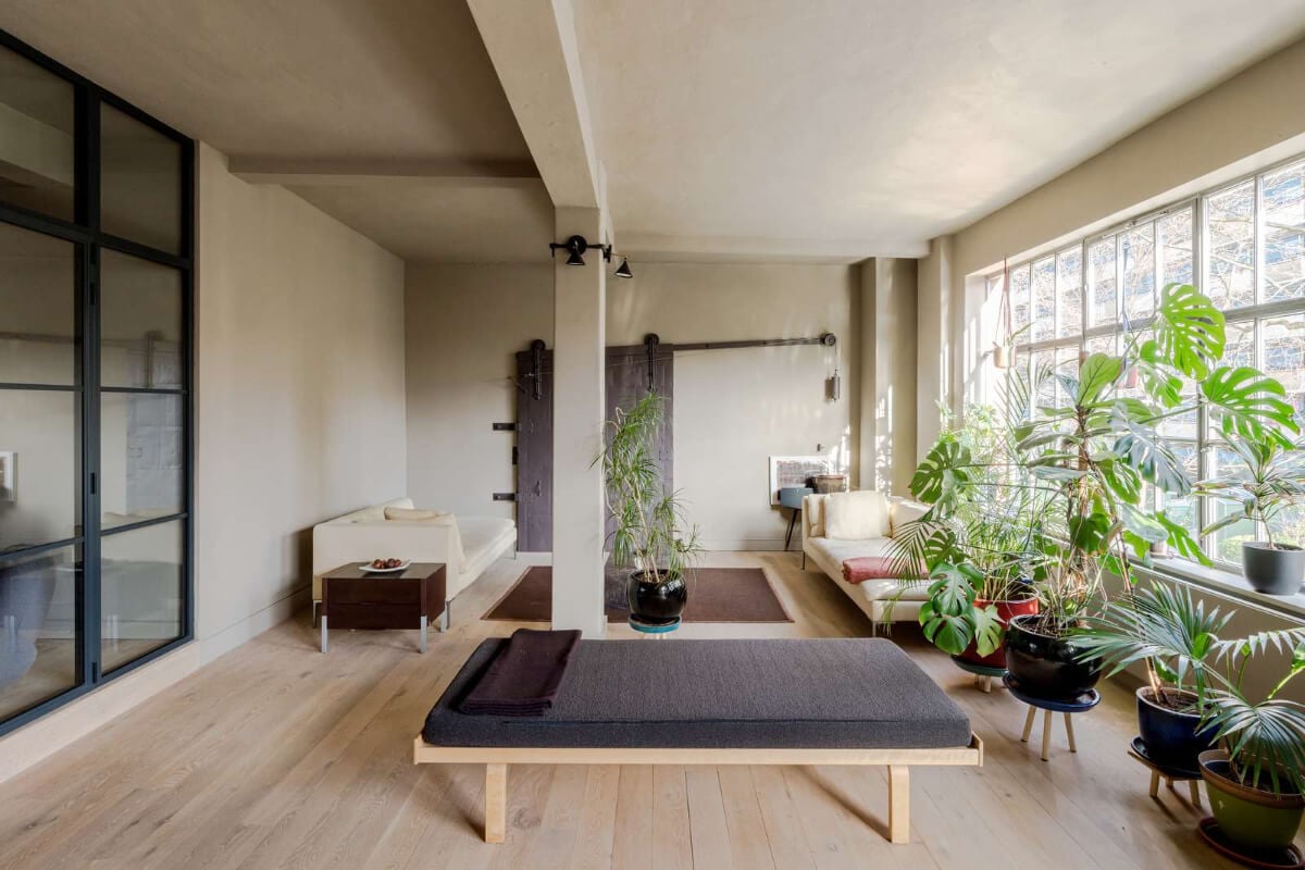warehouse apartment living room