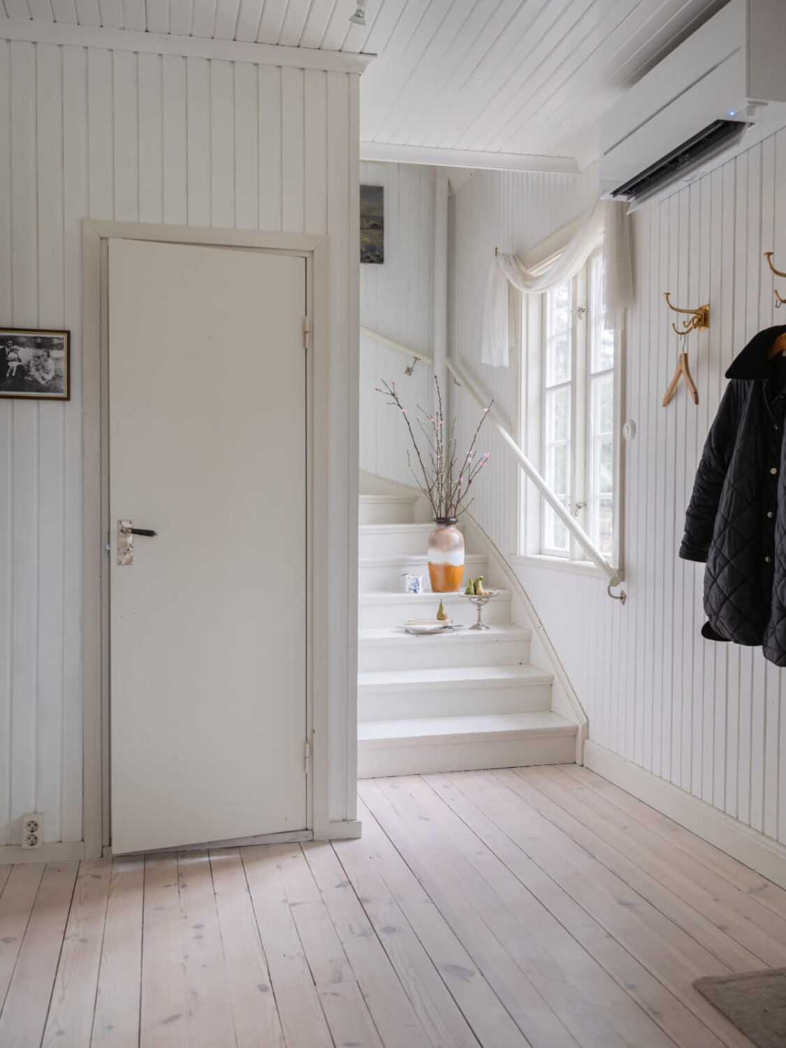 A Romantic Countryside Villa North of Stockholm 14 wood paneled hall