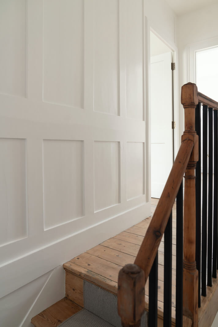 A Renovated Georgian House with an Extended Kitchen 27 wooden staircase