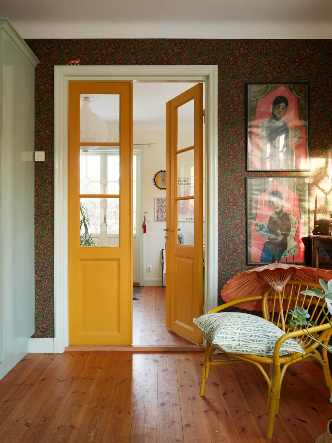 Colorful Interiors in a Wonderful Early 20th Century Swedish Villa 18 yellow doors