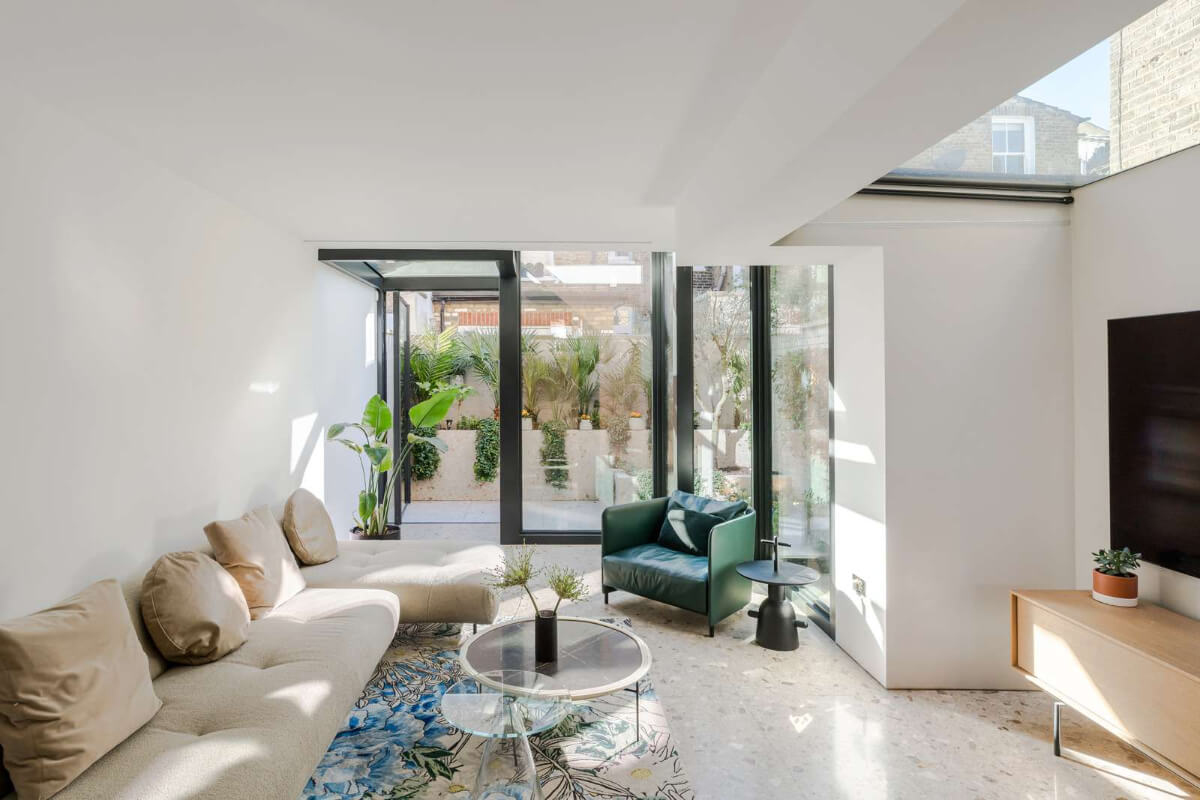 Terrazzo Tiles and an Open Split-Level Living Space in a London Home 3 a0O6700000usZGwEAM N32 webres Terrazzo Tiles and an Open Split-Level Living Space in a London Home