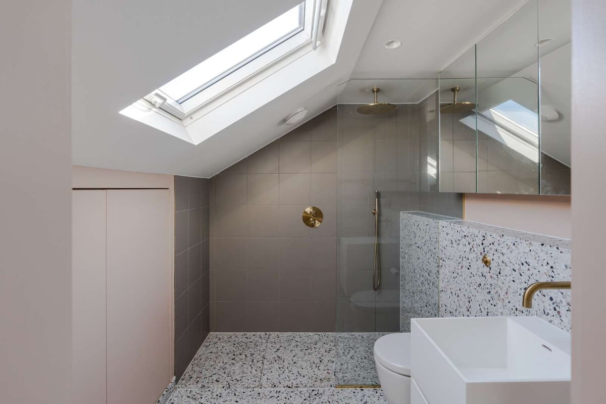 Terrazzo Tiles and an Open Split-Level Living Space in a London Home 26 a0O6700000usZGwEAM N6 webres Terrazzo Tiles and an Open Split-Level Living Space in a London Home