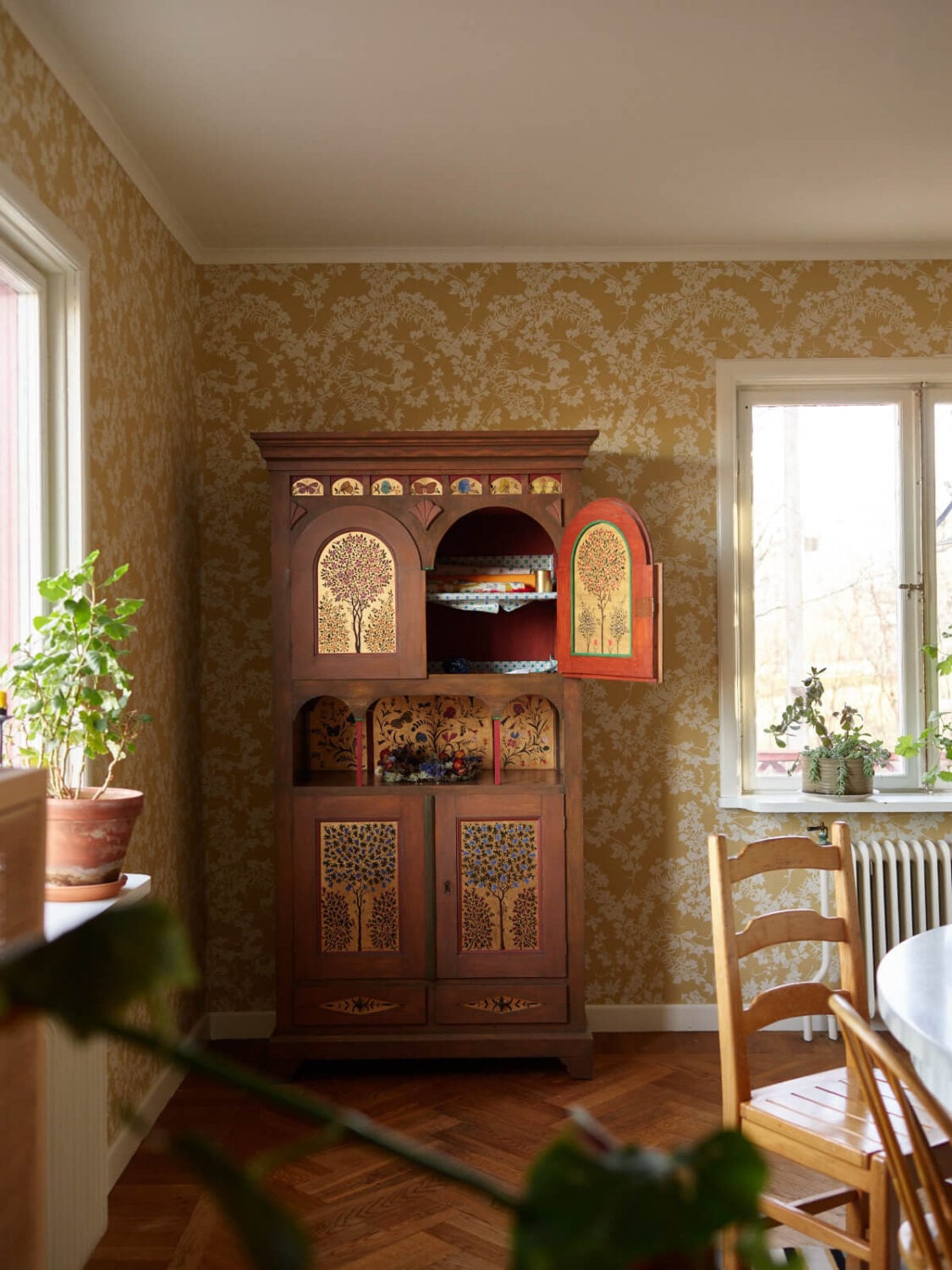 A Grand Family Home in a Former Swedish Doctor's Villa 9 antique cabinet