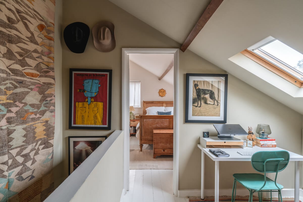 A Cozy Two-Bedroom Attic Apartment in a Victorian Townhouse 15 attic space home office bedroom