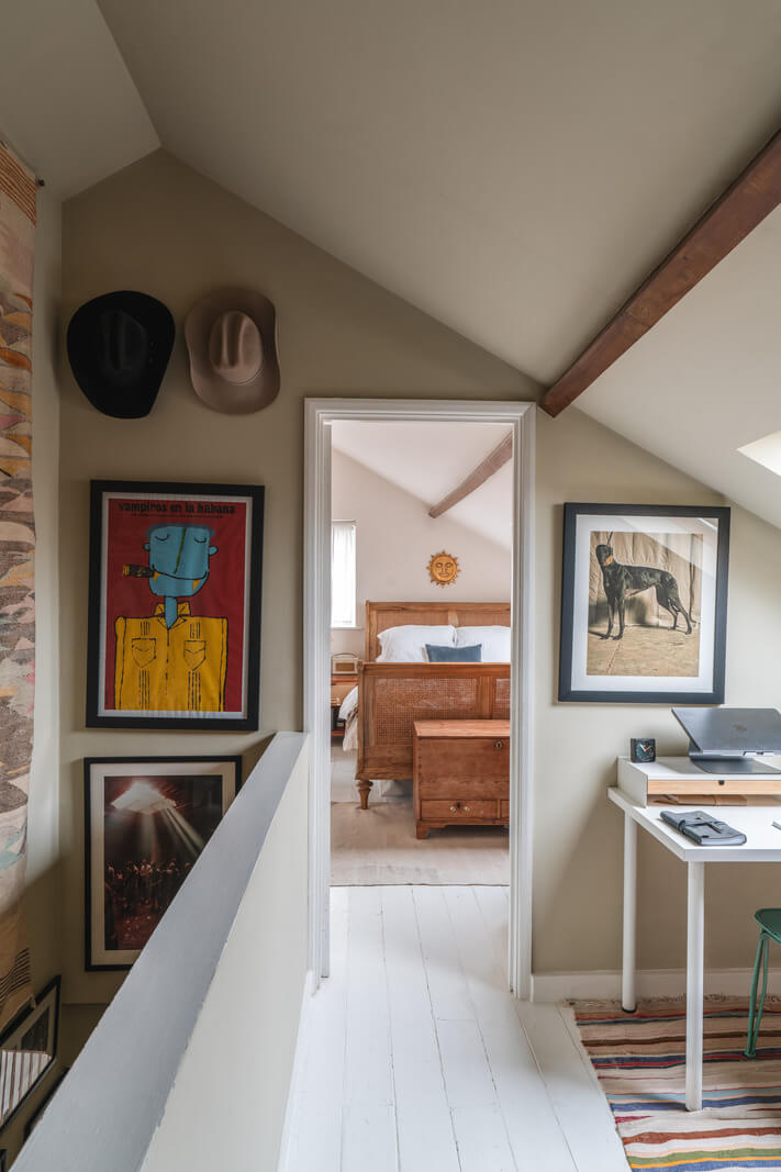 A Cozy Two-Bedroom Attic Apartment in a Victorian Townhouse 20 attic space with bedroom and home office