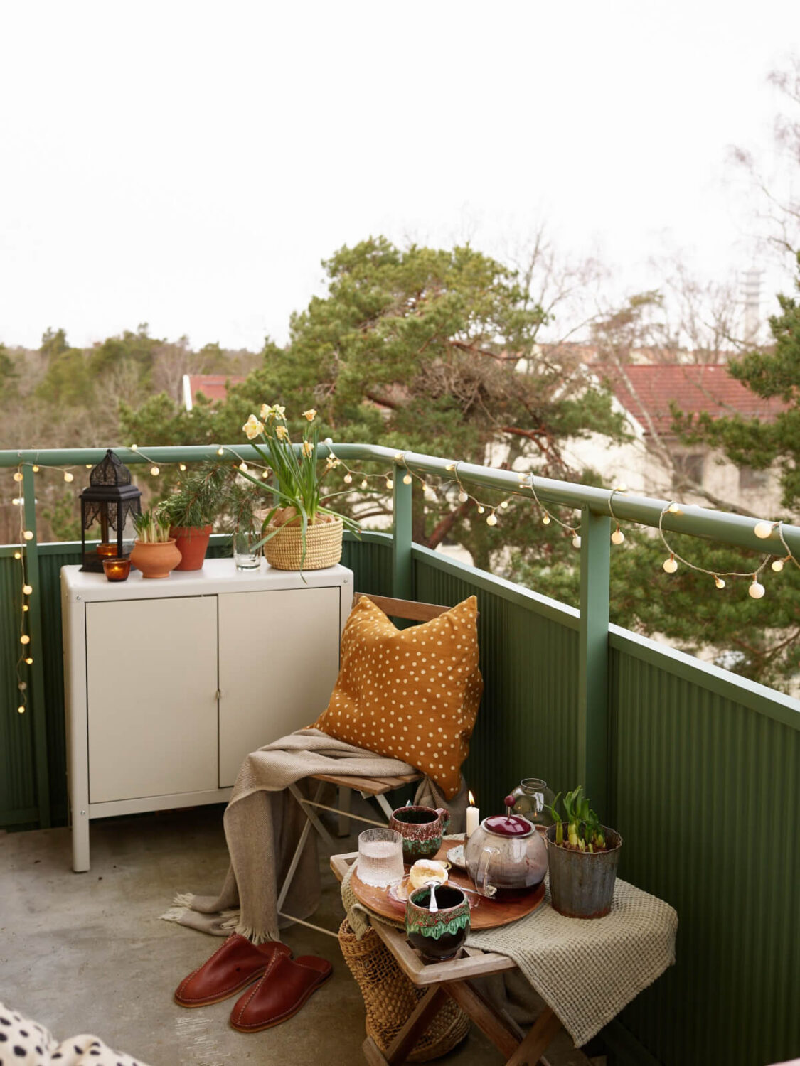 A Renovated 1940s Apartment with Colorful Bedrooms 9 balcony