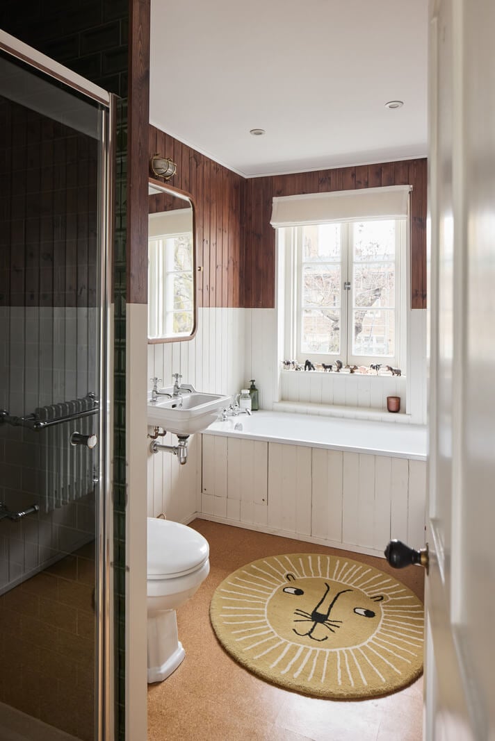 An Early Victorian House with a Unique Barrel-Vaulted Artist's Studio 20 bathroom cork floor