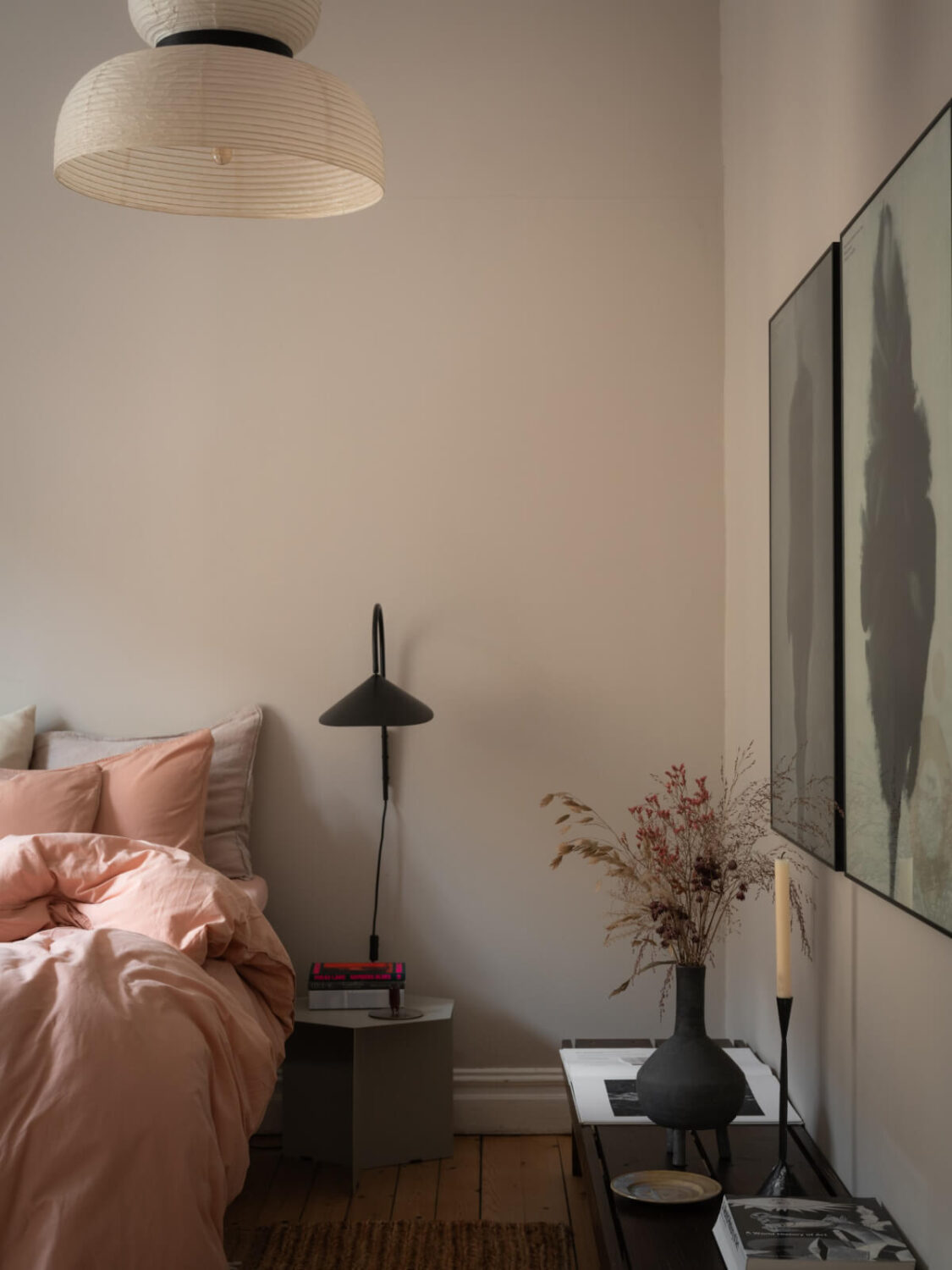 A Calm Color Palette in a Charming Swedish Apartment 20 bedroom detail