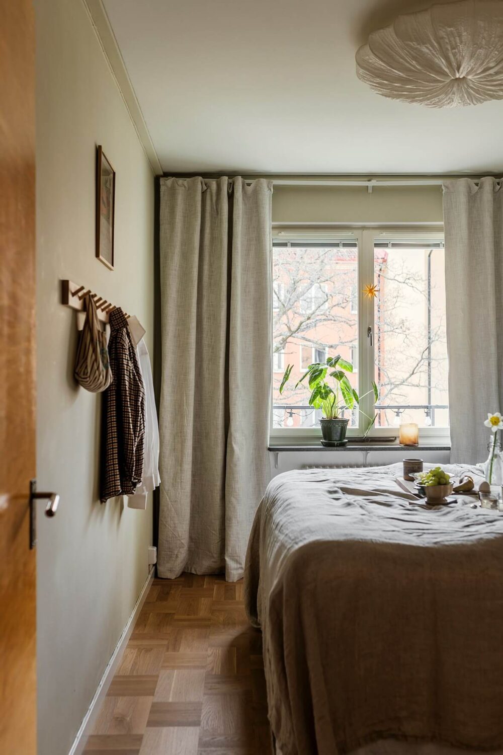 A Two-Bedroom Apartment with the Original Midcentury Kitchen 14 bedroom dutch parquet floor