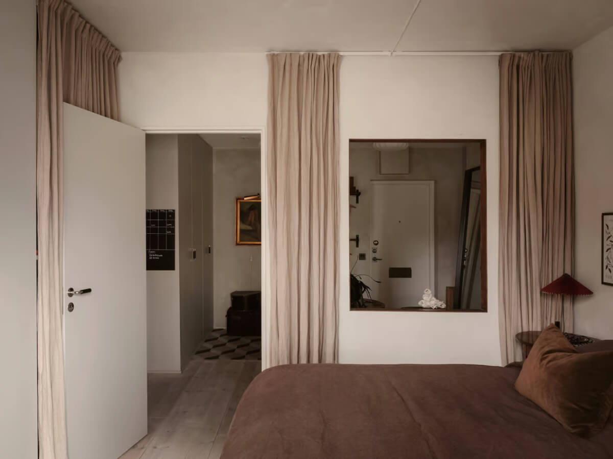 Limewash Walls in Muted Tones in a Swedish Apartment 17 bedroom large inner window