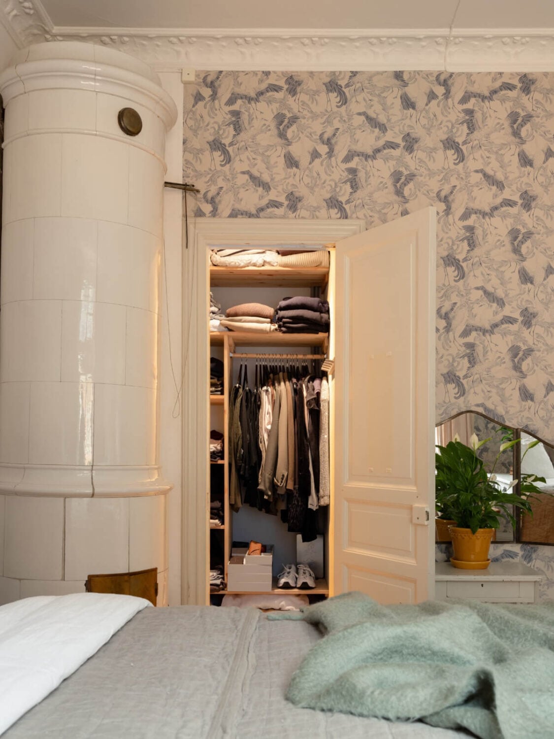 Soft Color Tones in a Renovated Turn-of-the-Century Apartment 24 built-in wardrobe