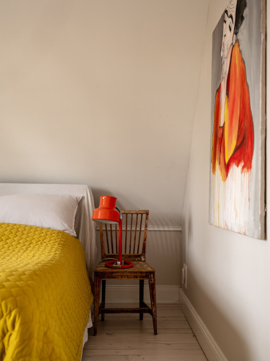 A Beautiful Renovated Family Home with a Charming Garden 23 chair as nightstand