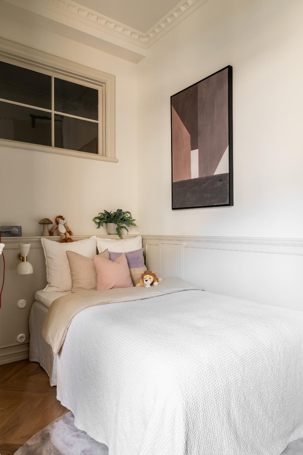 A Luxurious Stockholm Apartment with Period Features and a Blue Fireplace 19 childrens room with inner window
