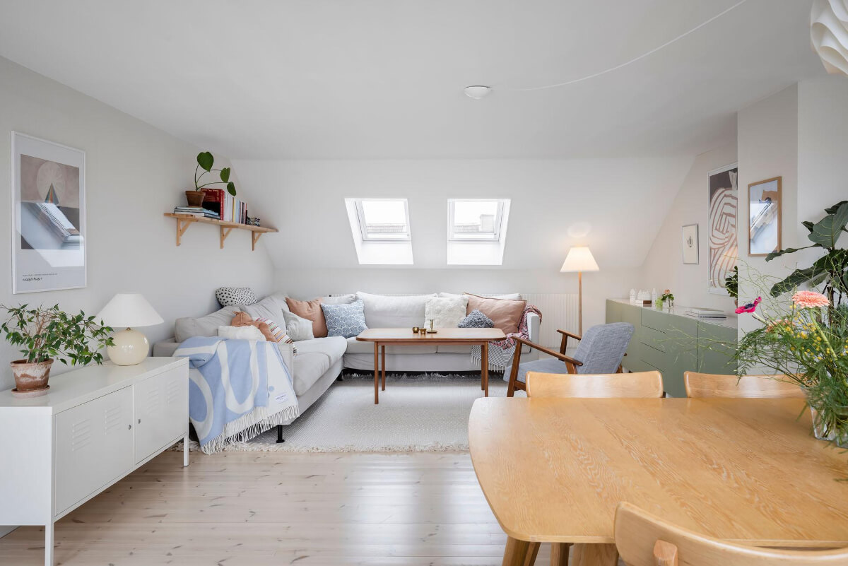 Timeless Charm and Contemporary Design in a 1930s Duplex Apartment 18 corner sofa