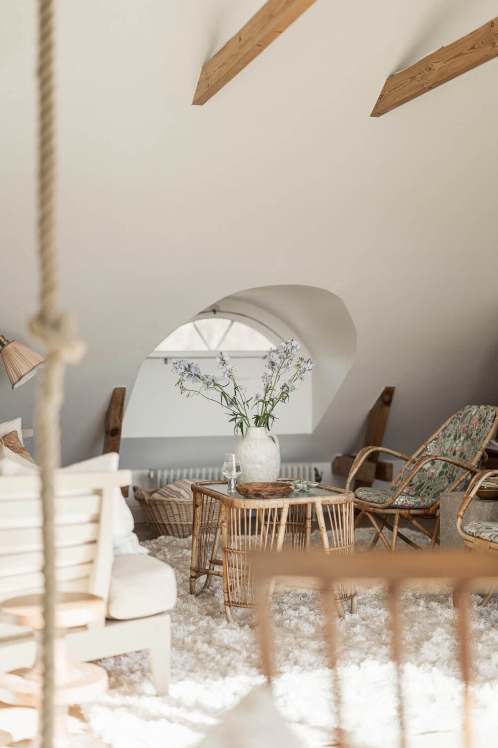 A Swedish Duplex Apartment Inspired by A Danish Summer House 10 cozy seating area