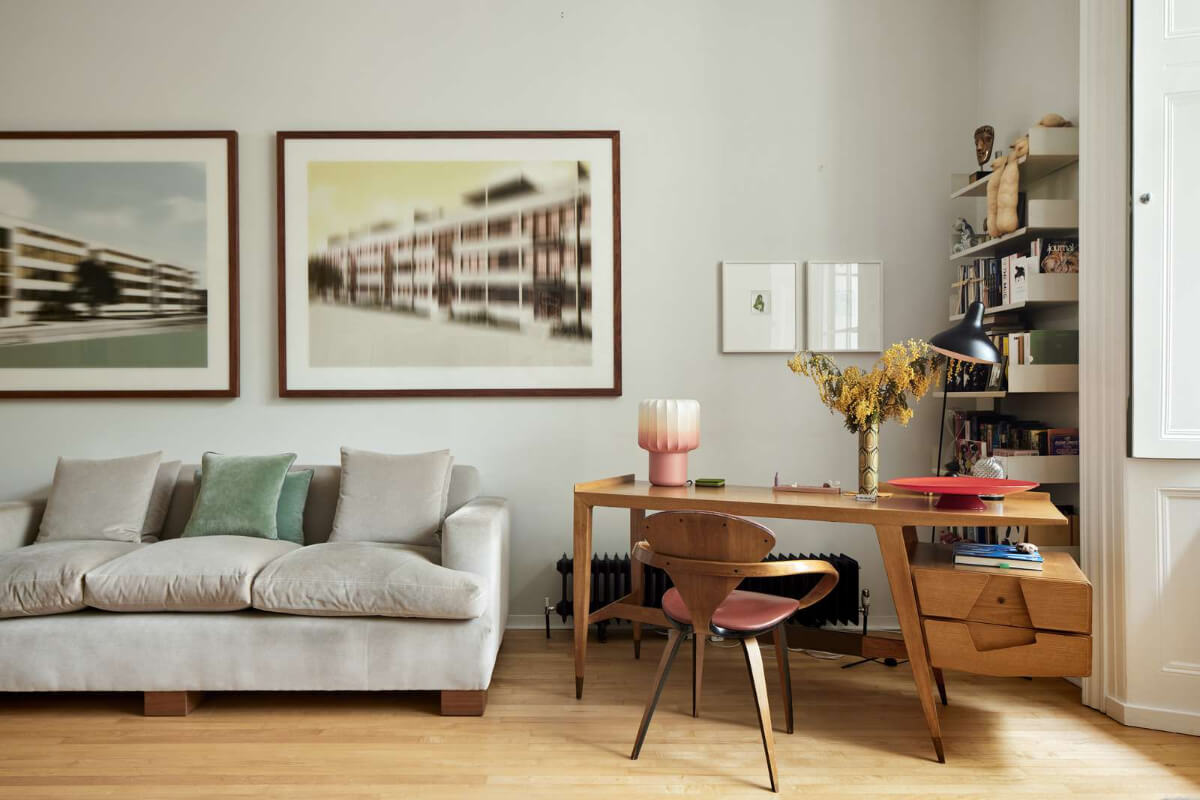 A Contemporary Architect-Designed Duplex Within a Grand Victorian Terrace 2 desk with shelves