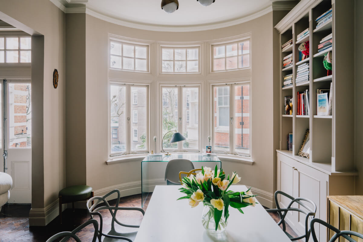 A Stunning Edwardian Apartment with High Ceilings and Period Details 6 dining room bay window