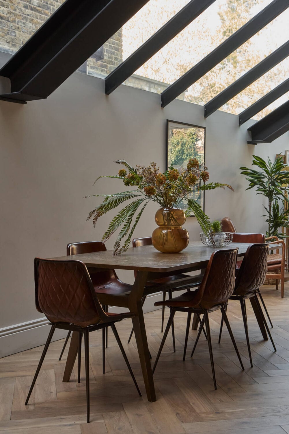 A Beautiful Extended Edwardian House Blends Period Features with Modern Design 13 dining table skylights