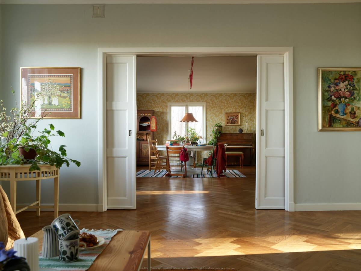 A Grand Family Home in a Former Swedish Doctor's Villa 5 double living space wooden doors
