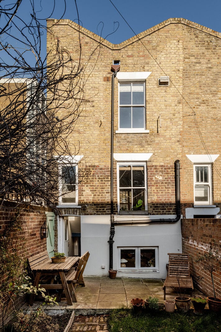 Color, Pattern, and Textures in a Renovated London Townhouse 17 exterior garden