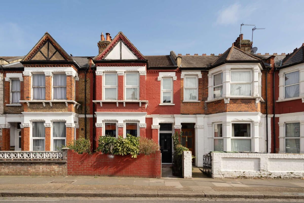 A Colorful Home with a Gold Extension in North London 27 exterior london home