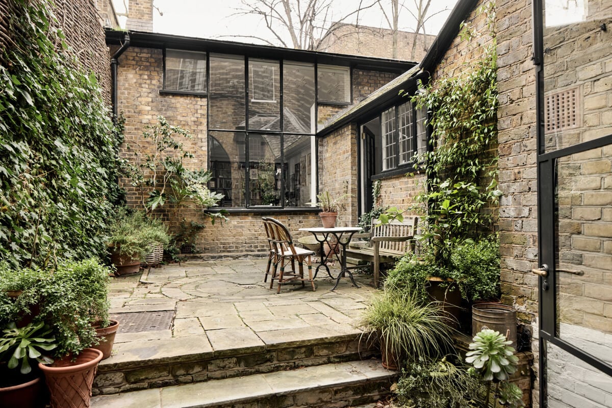 An Early Victorian House with a Unique Barrel-Vaulted Artist's Studio 24 garden terrace