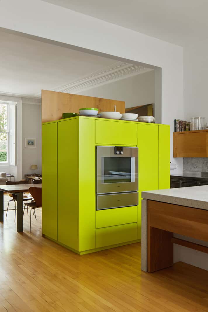 A Contemporary Architect-Designed Duplex Within a Grand Victorian Terrace 8 green kitchen cabinet