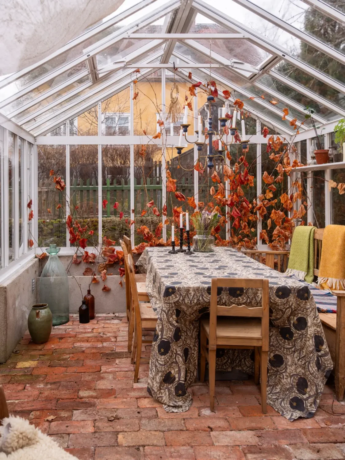 A Beautiful Renovated Family Home with a Charming Garden 38 greenhouse brick floor