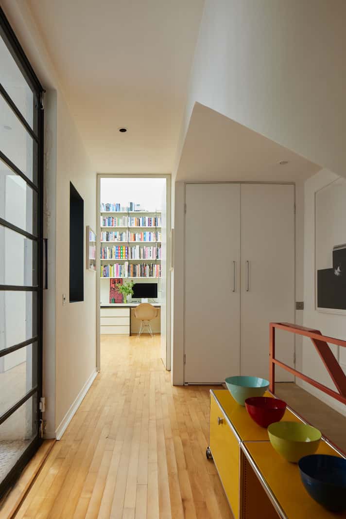 A Contemporary Architect-Designed Duplex Within a Grand Victorian Terrace 11 hall wooden floor