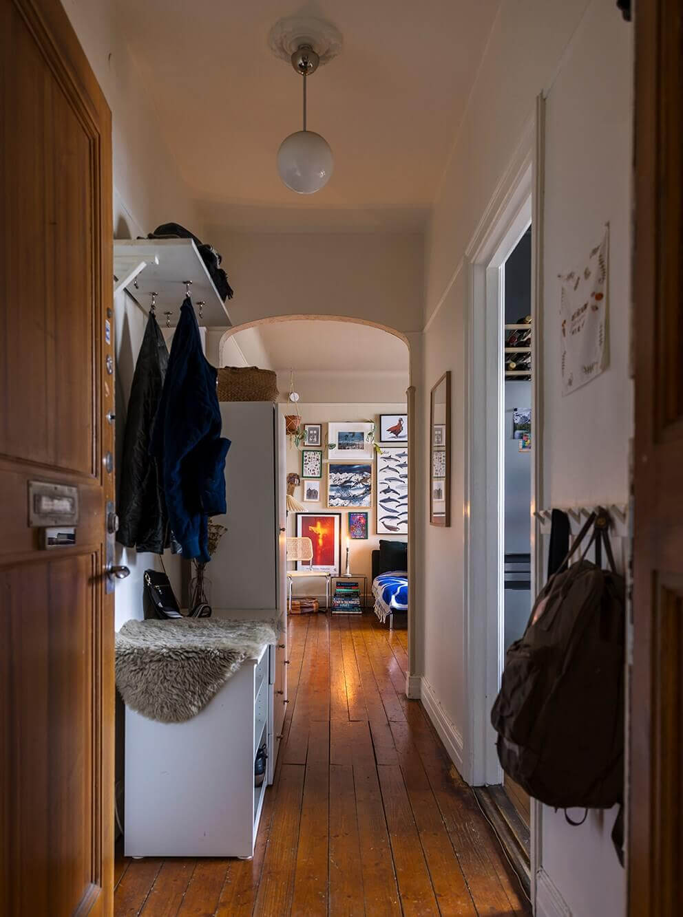 A Cozy Studio Apartment in a 1930s Building 15 hallway wooden floor A Cozy Studio Apartment in a 1930s Building
