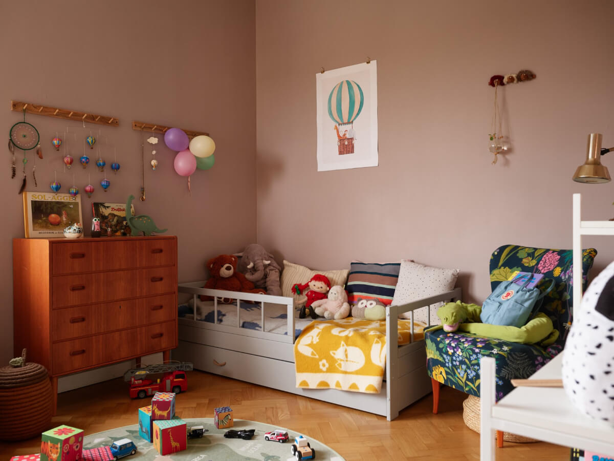 A Renovated 1940s Apartment with Colorful Bedrooms 23 kids bedroom purple walls