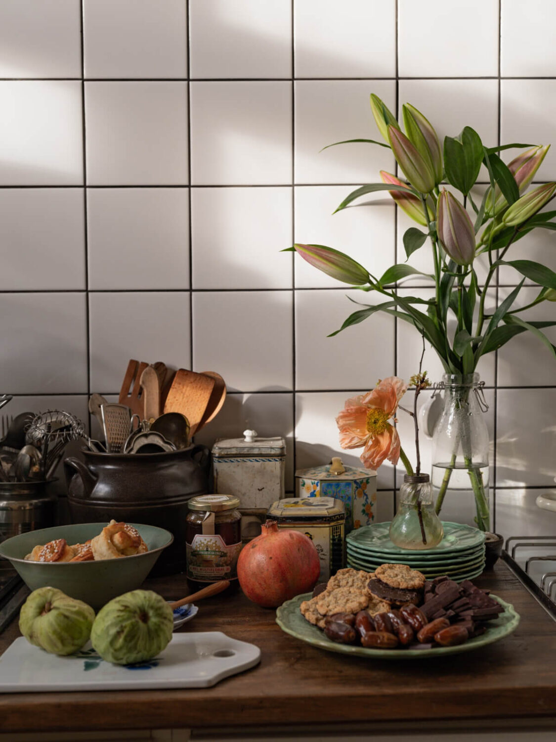 Time Has Stood Still in This Stockholm Studio Apartment 14 kitchen countertop Time Has Stood Still in This Stockholm Studio Apartment