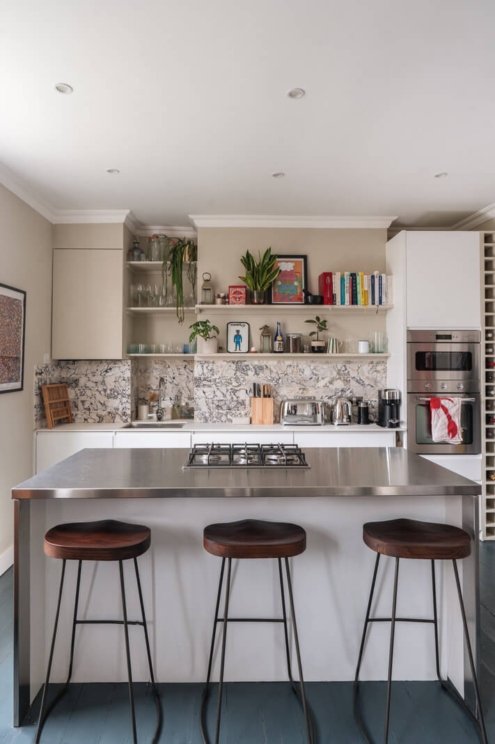 A Cozy Two-Bedroom Attic Apartment in a Victorian Townhouse 4 kitchen island bar stools