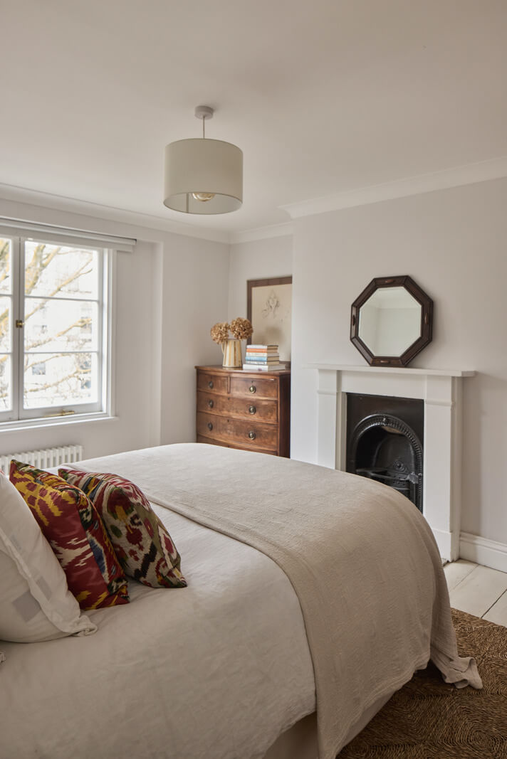 An Early Victorian House with a Unique Barrel-Vaulted Artist's Studio 18 light bedroom fireplace