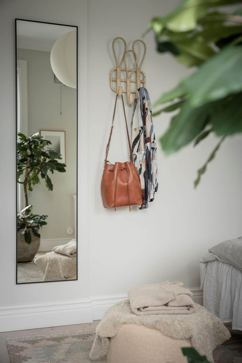 A Light Color Palette in a Stylish Renovated Late 19th Century Apartment 19 long mirror