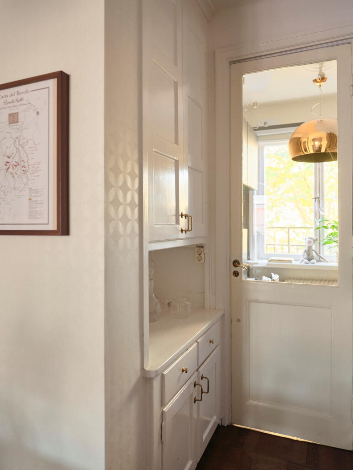 A Light-Filled 1920s Apartment with Two Spacious Balconies 15 original built-in kitchen cabinet