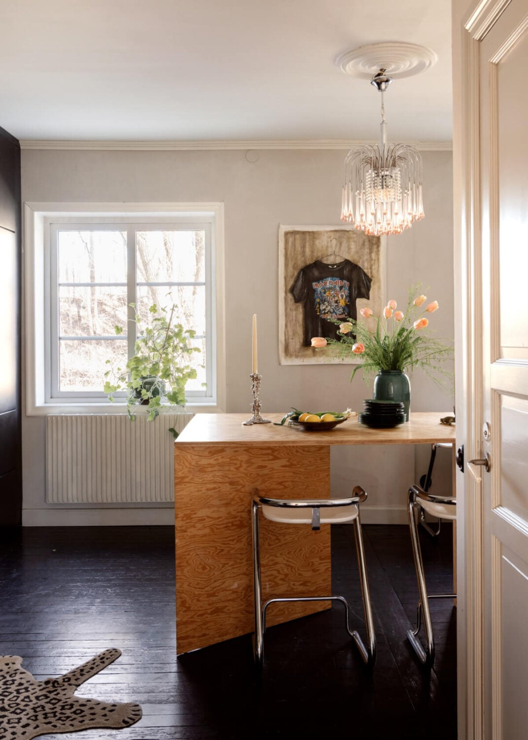 An Amazing Swedish House with Pink and Gray Rooms 14 plywood kitchen island