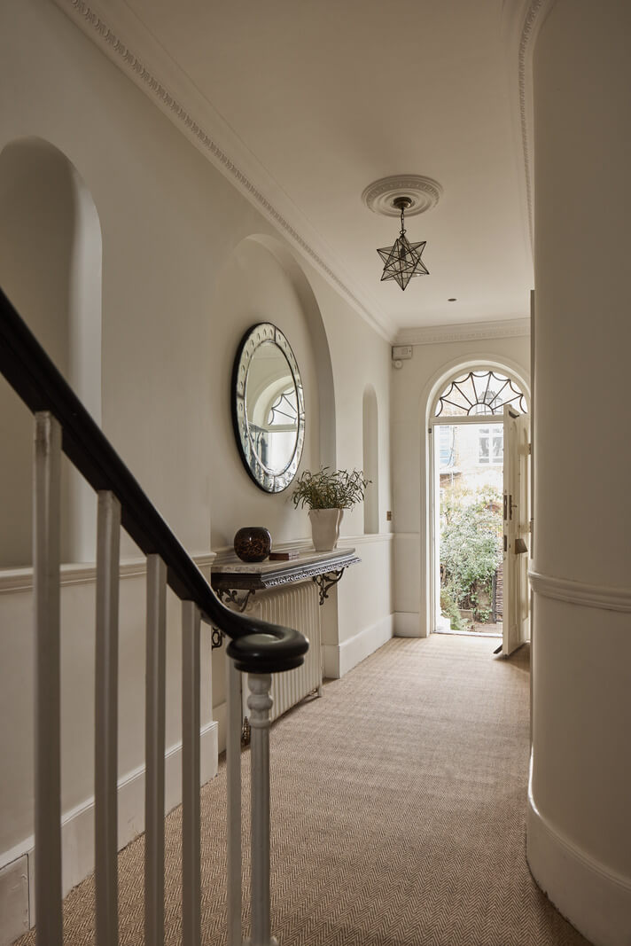 An Early Victorian House with a Unique Barrel-Vaulted Artist's Studio 12 serene hallway arched niche